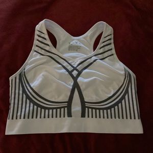 Lane Bryant Livi white with gray stripes bra